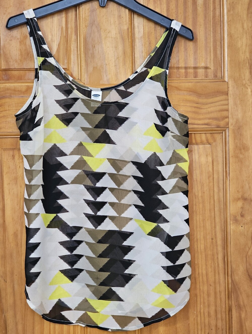 Old Navy Women's XS Sheer Geometric Print Sleeveless Tank Blouse Multicolor